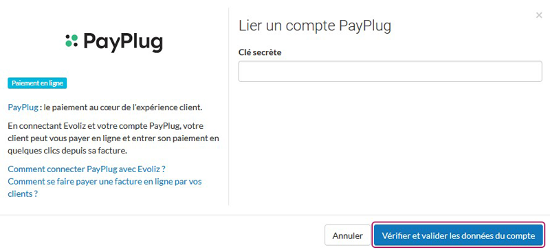 Activer son compte PayPlug